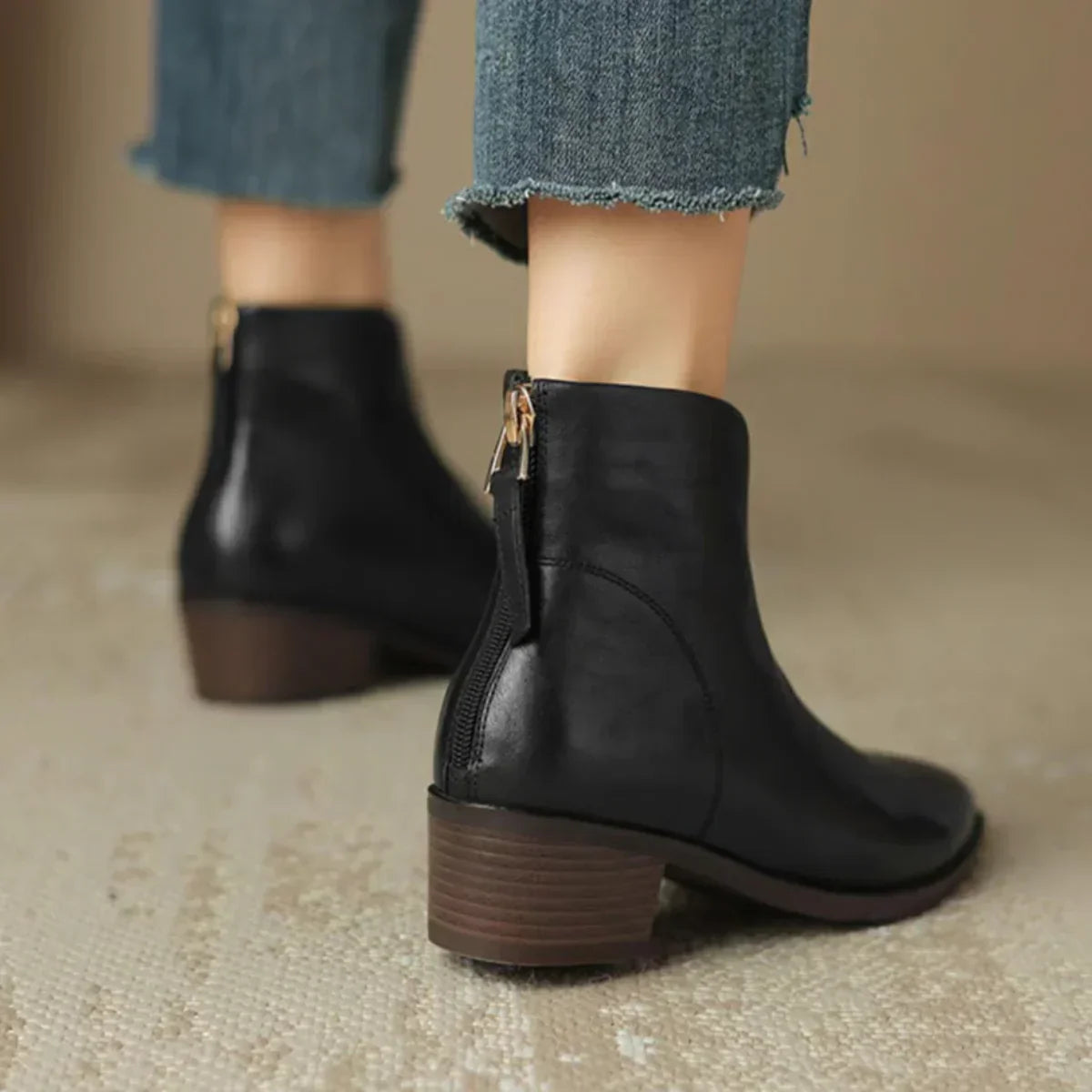 Lissée Paris™ | Viela | Bottines Orthopédiques en Cuir ⏐ Édition Premium