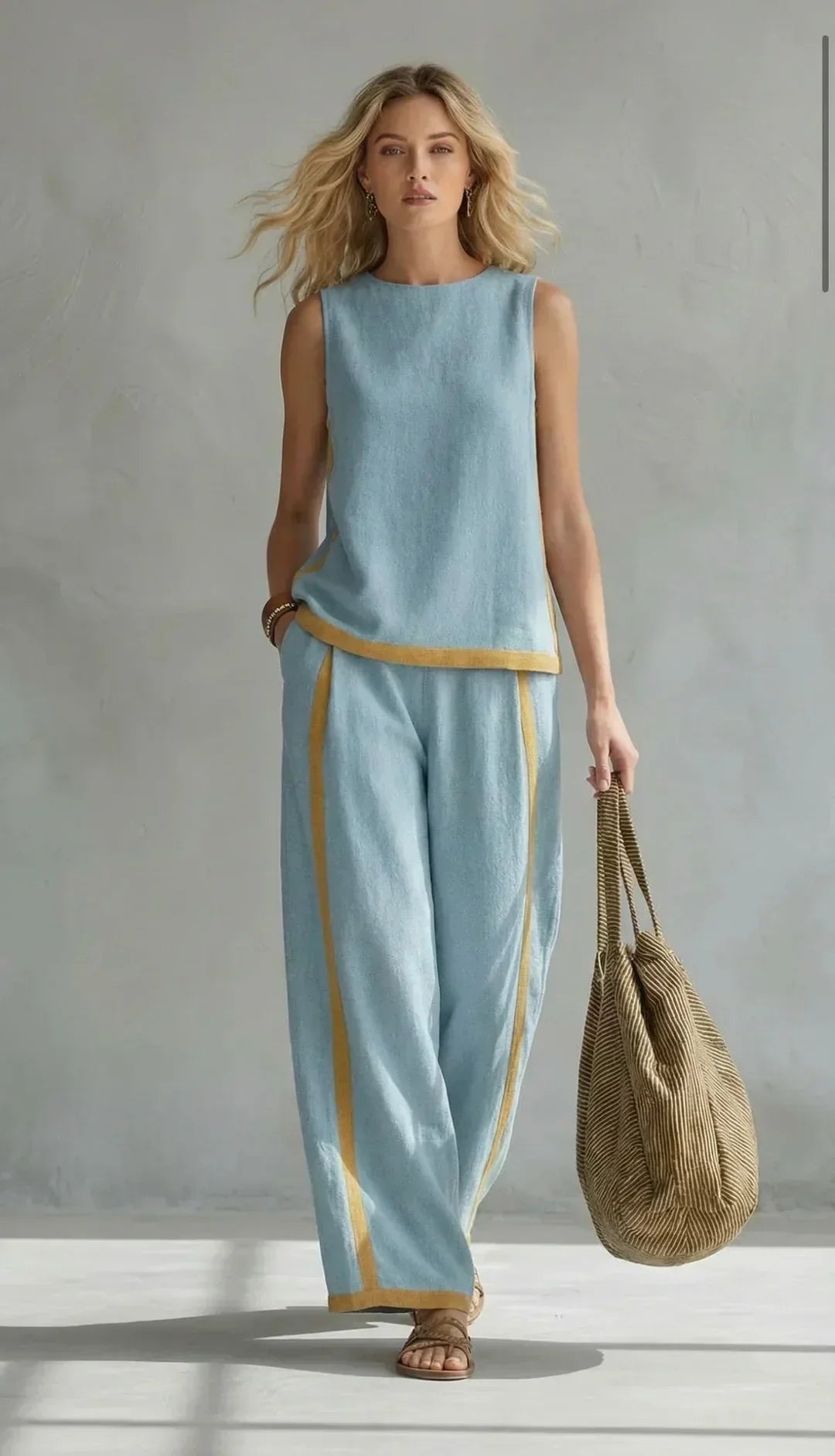 Lissée Paris Ursula ensemble bleu clair studio