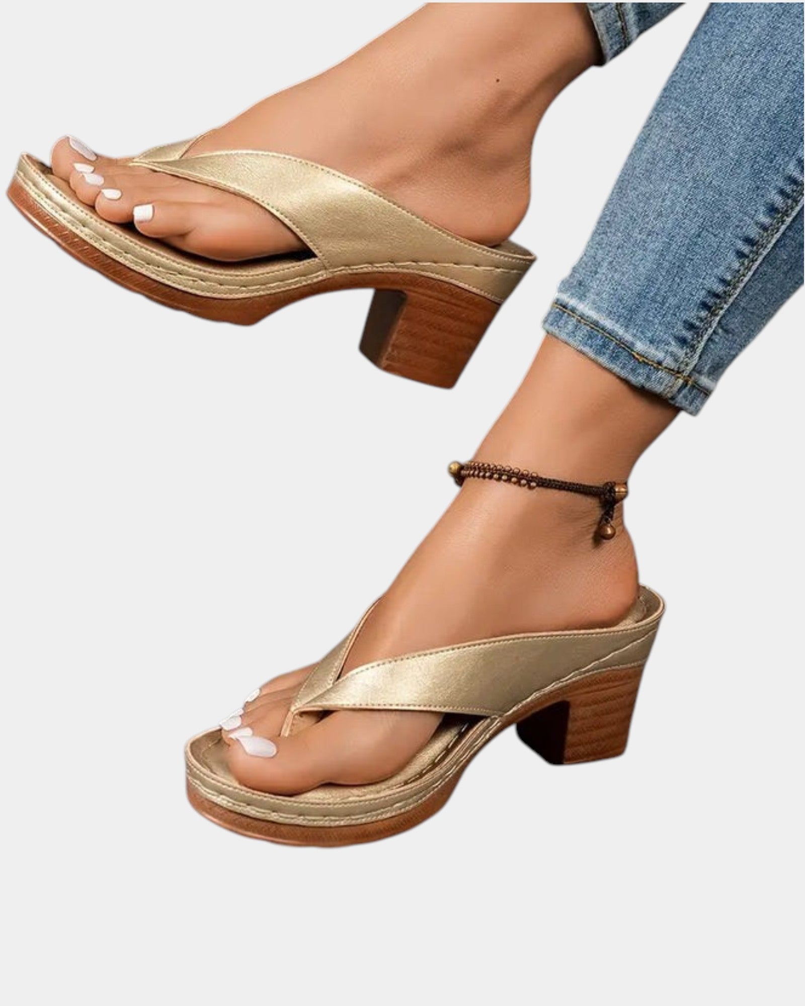 Lissée Paris™ | Aliénor | Sandales confortables à talon épais