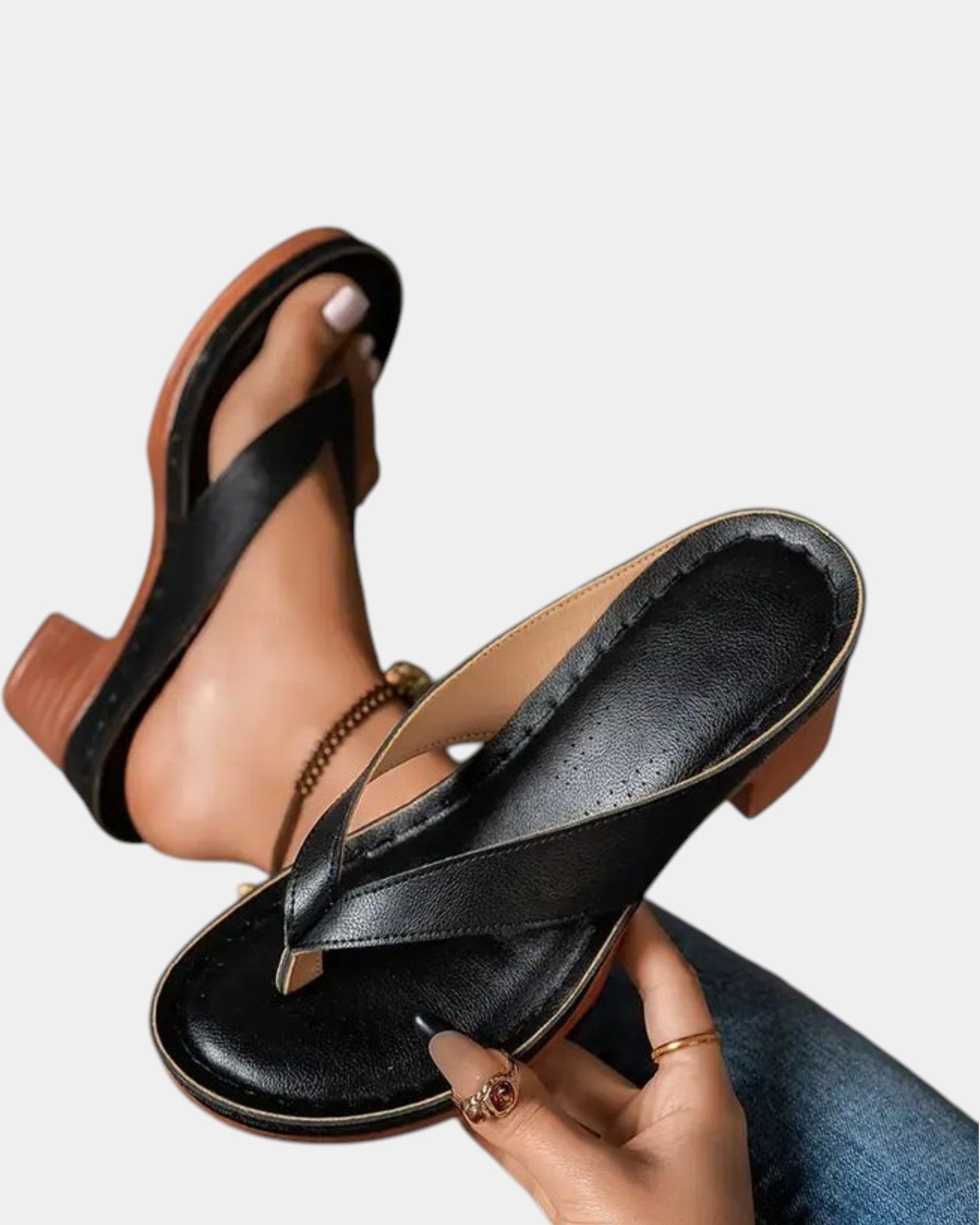 Lissée Paris™ | Aliénor | Sandales confortables à talon épais