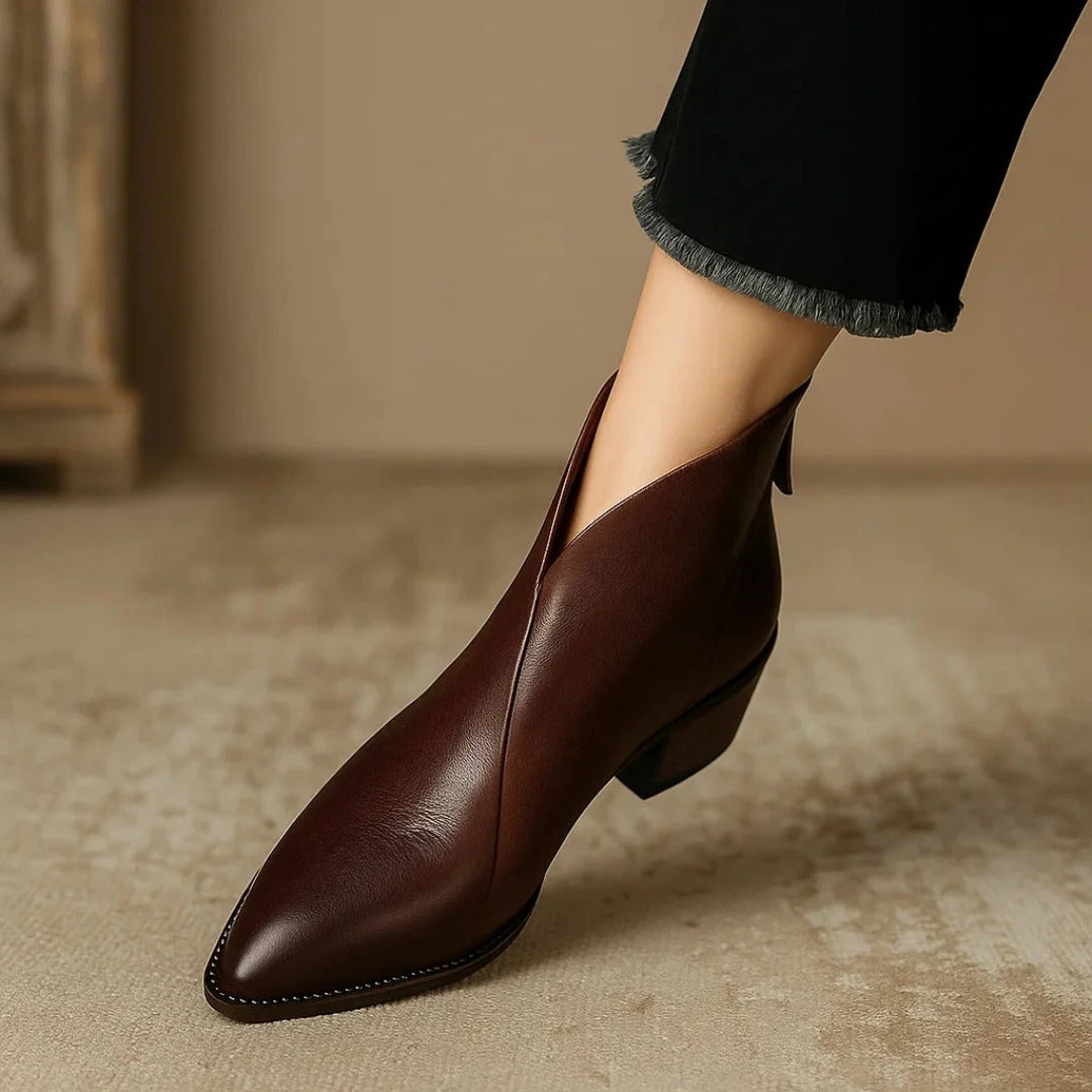 Lissée Paris™ | Viela | Bottines Orthopédiques en Cuir ⏐ Édition Premium