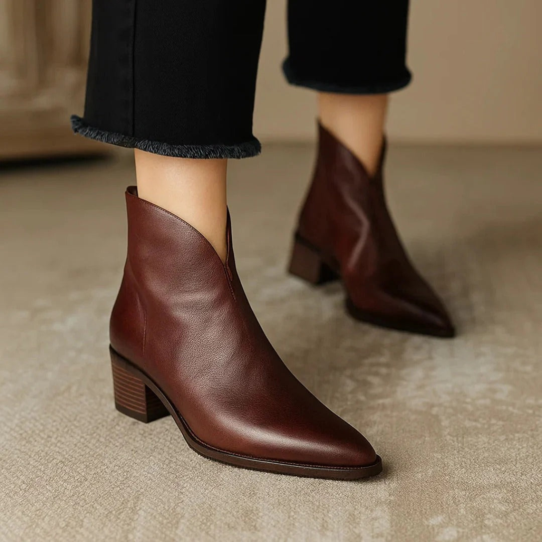 Lissée Paris™ | Viela | Bottines Orthopédiques en Cuir ⏐ Édition Premium