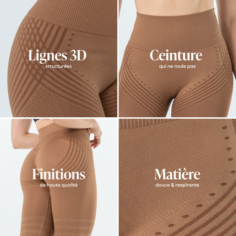 Legging 3D | Marron