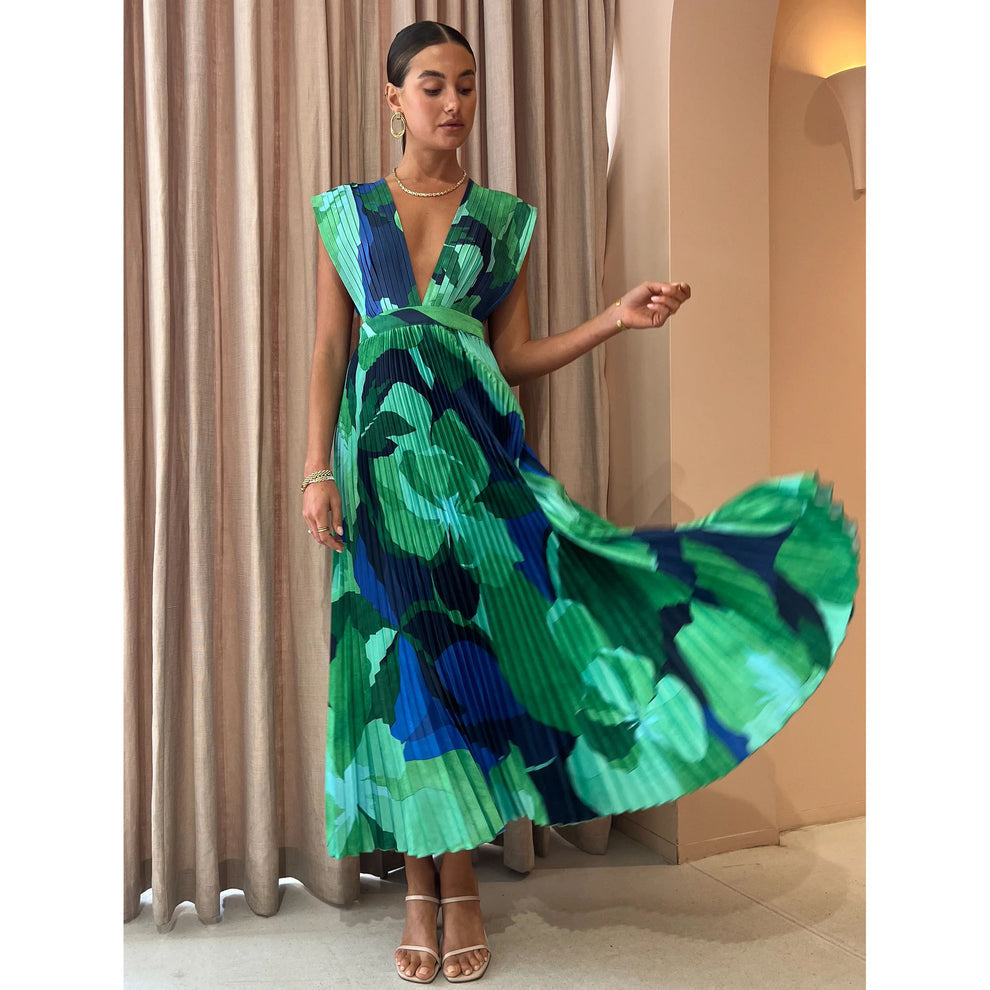 Lissée Paris™ | robe maxi plissée