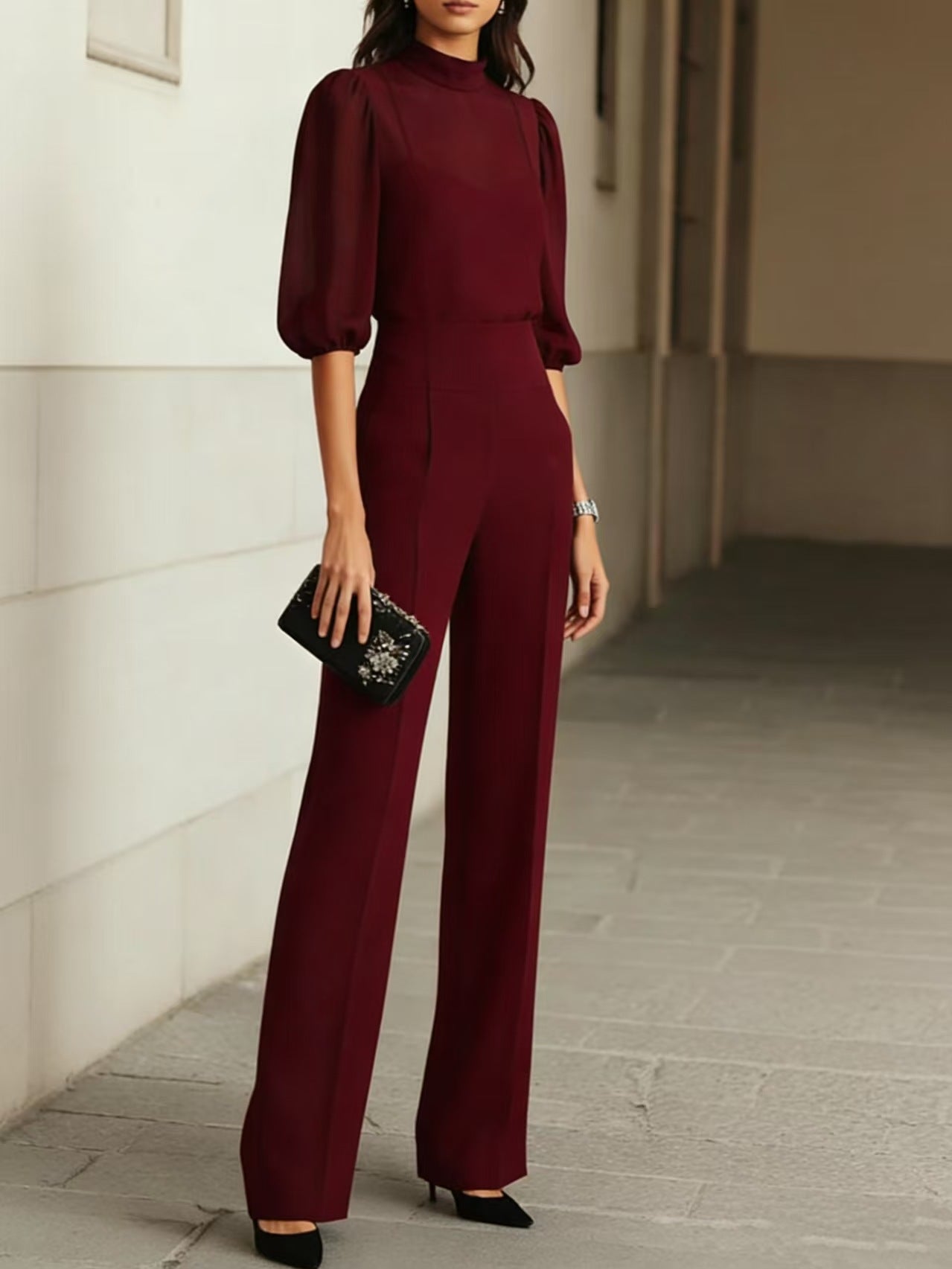 Lissée Paris Emma ensemble rouge studio