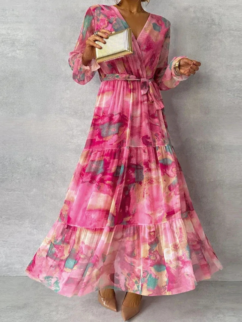 Lissée Paris™ | Sophie | Robe élégante à imprimé fleuri