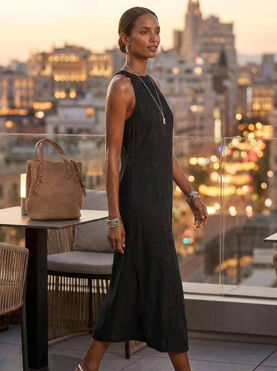Lissée Paris Jimena robe noire zijkant