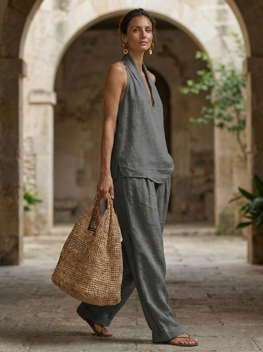 Lissée Paris Clémence ensemble gris zijkant