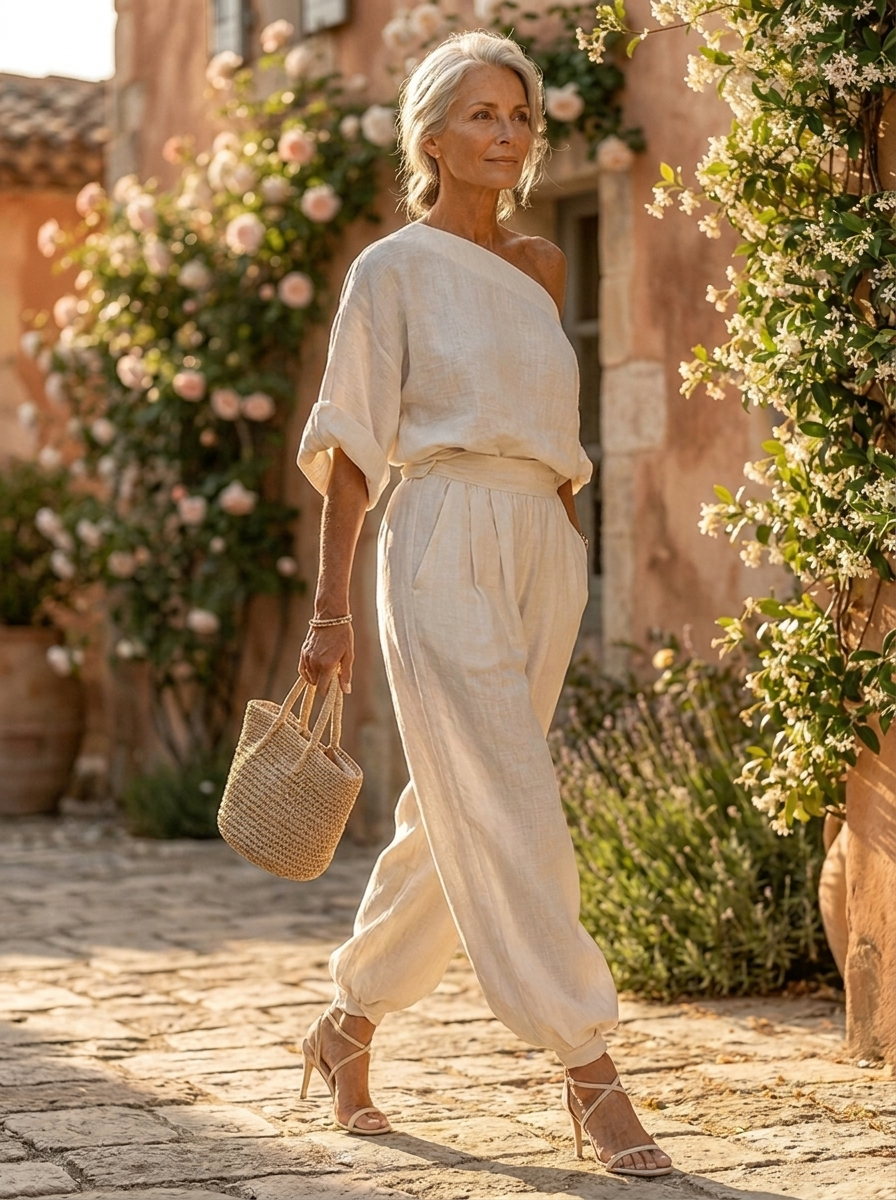 Lissée Paris Mila ensemble blanc zijkant
