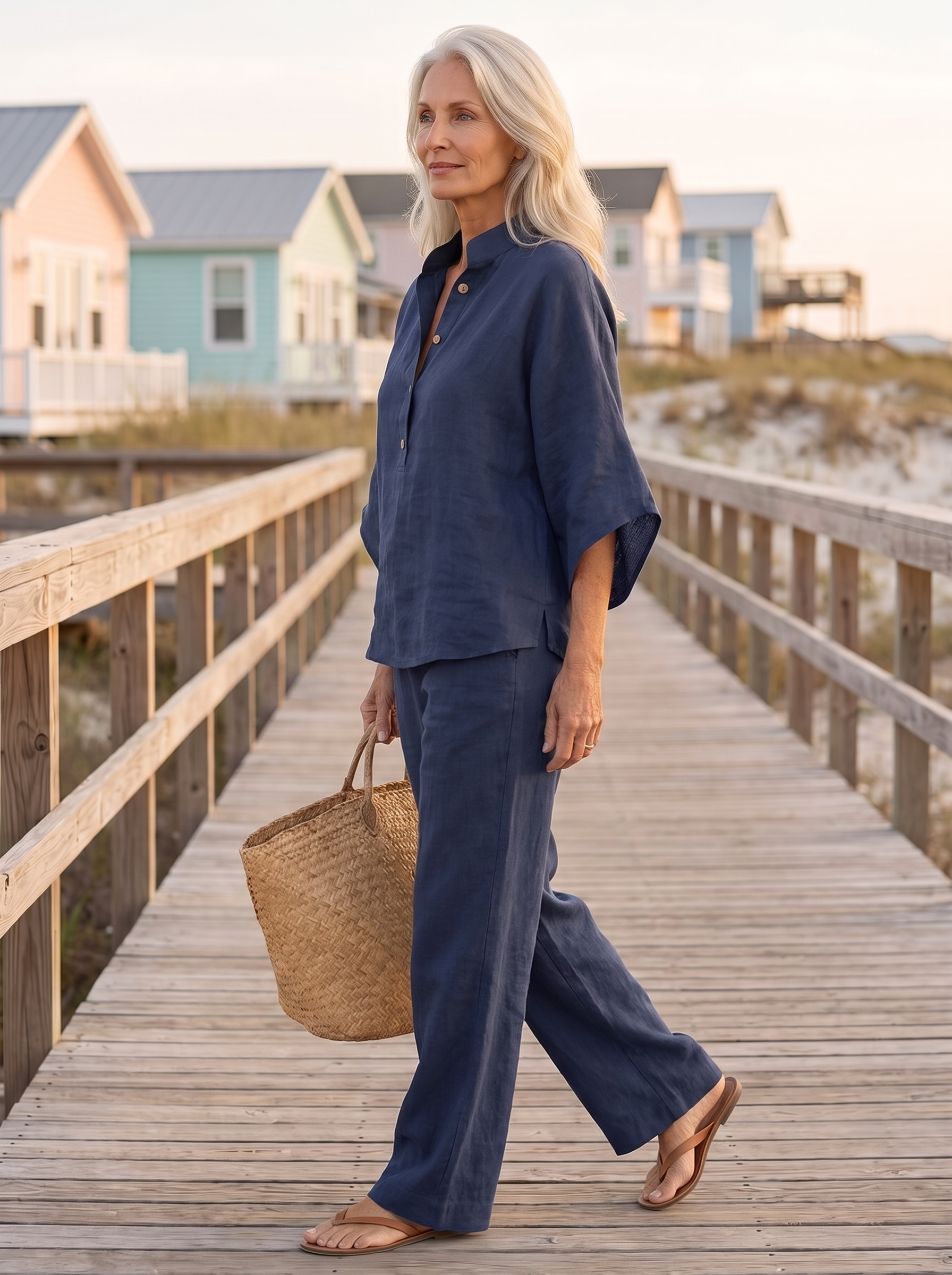 Lissée Paris Sophie ensemble bleu marine zijkant