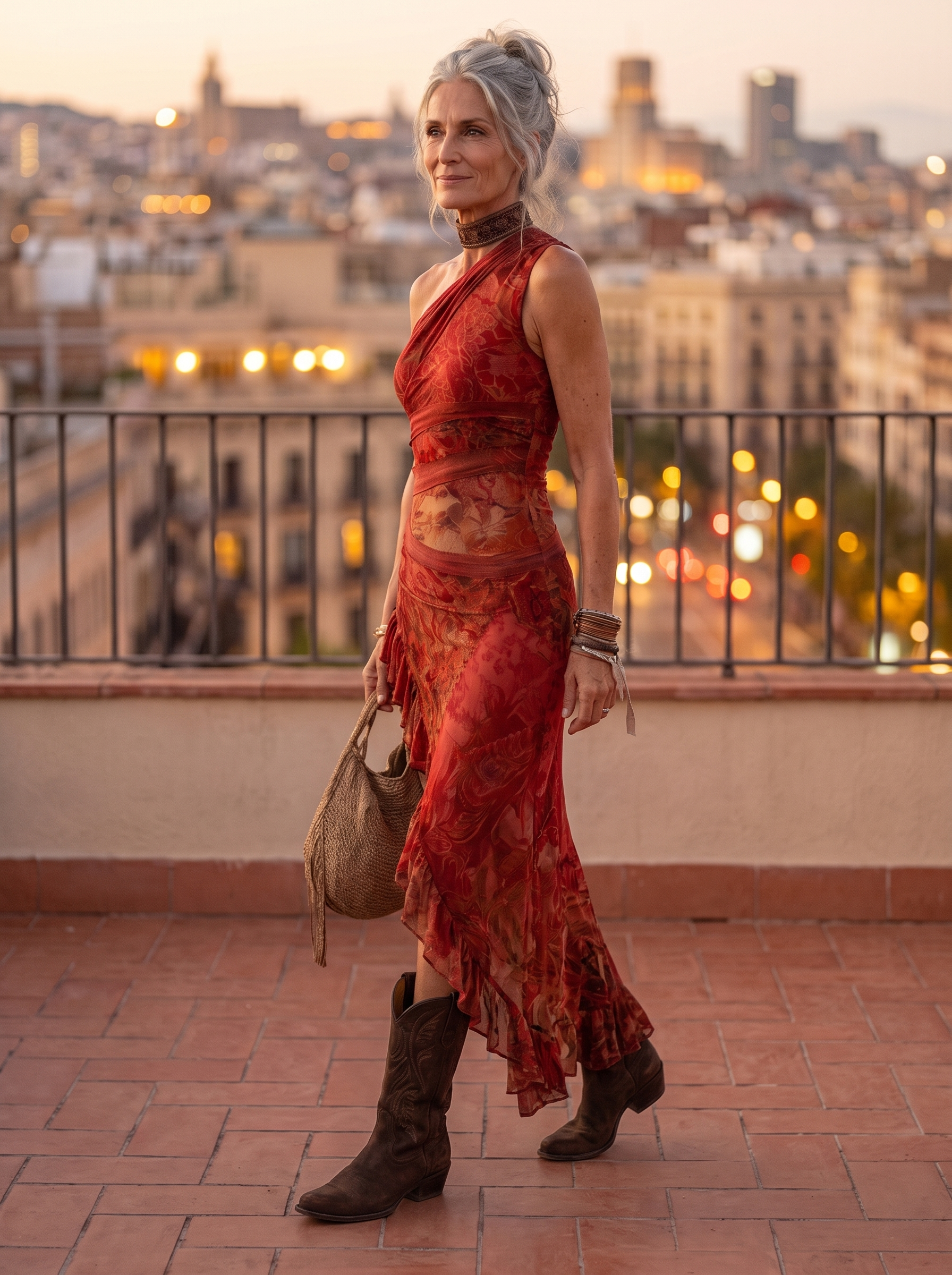 Lissée Paris Elena robe rouge zijkant