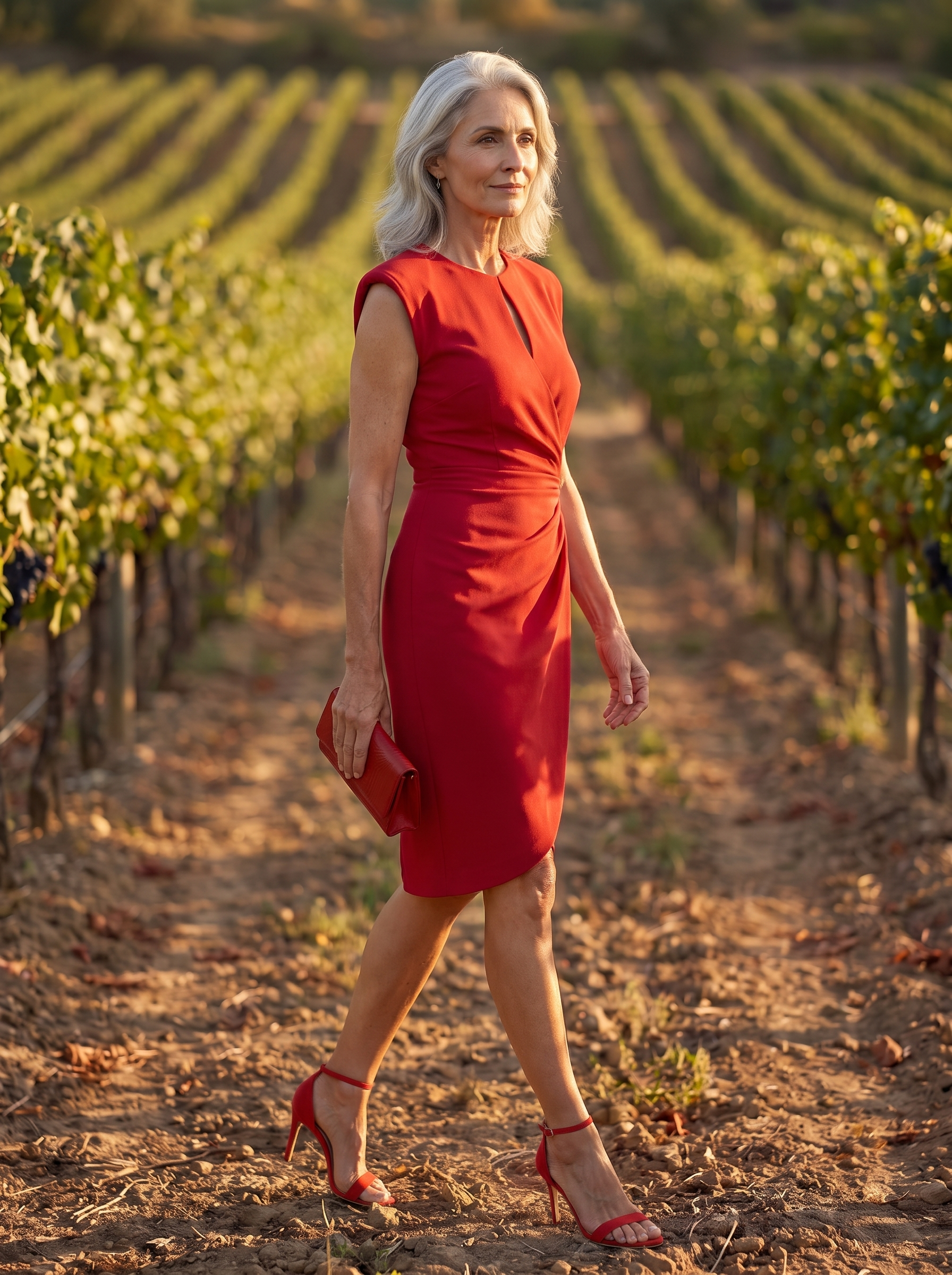 Lissée Paris Éloise robe rouge zijkant