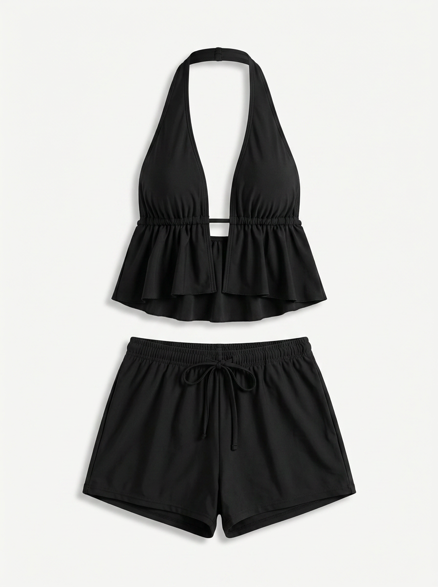 Lissée Paris™ | Justine | Deux-Pièces Halter Minimaliste