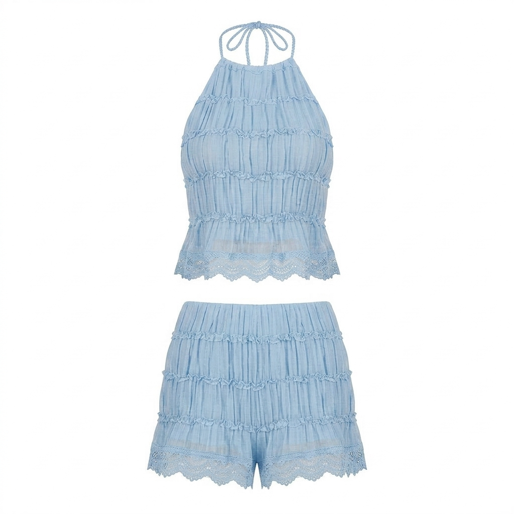 Lissée Paris™ | Isabeau | Ensemble Halter Froufrou