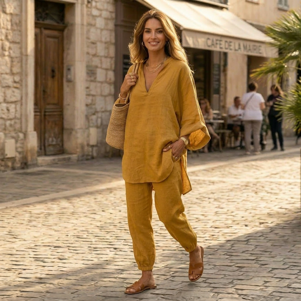 Lissée Paris™ | Delphine | Ensemble Lin Fluide