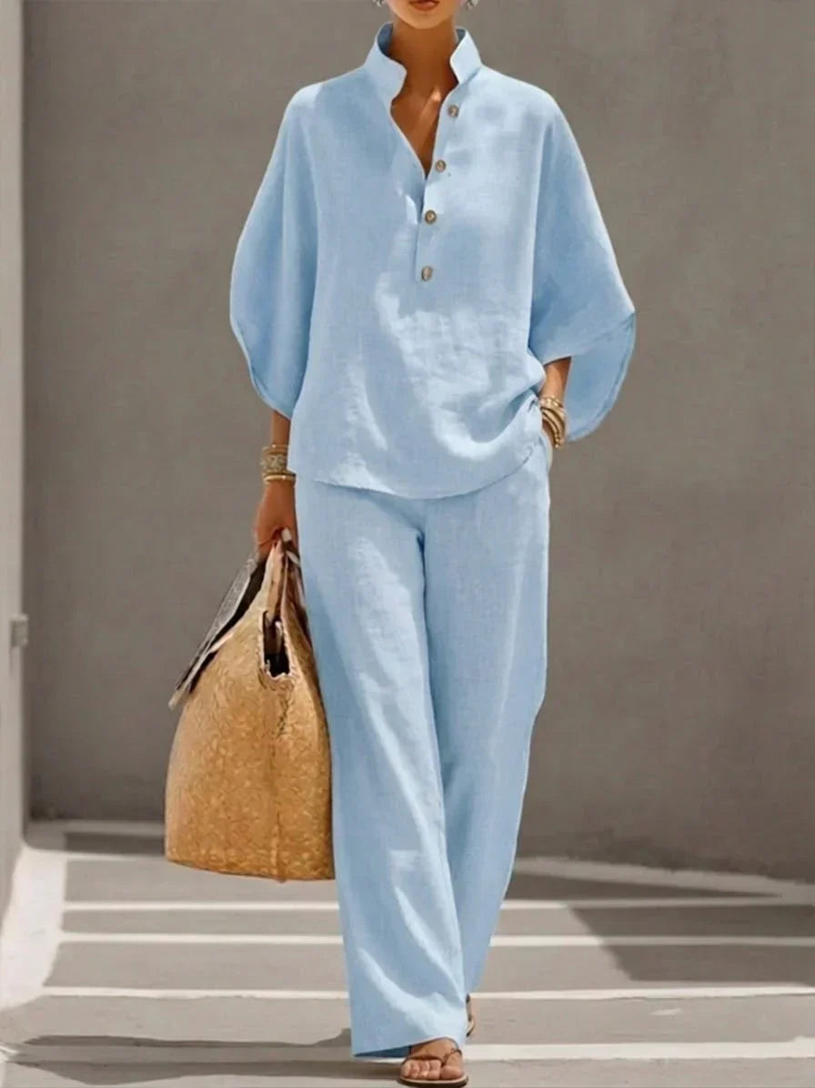 Lissée Paris Sophie ensemble bleu clair studio