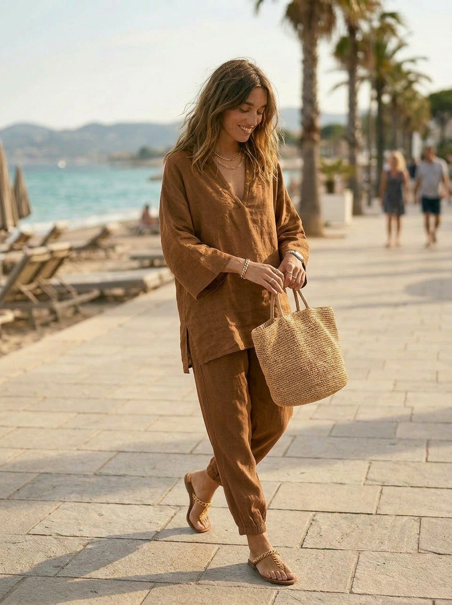 Lissée Paris™ | Delphine | Ensemble Lin Fluide