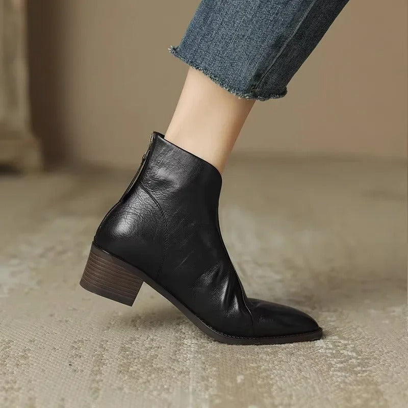 Lissée Paris™ | Viela | Bottines Orthopédiques en Cuir ⏐ Édition Premium