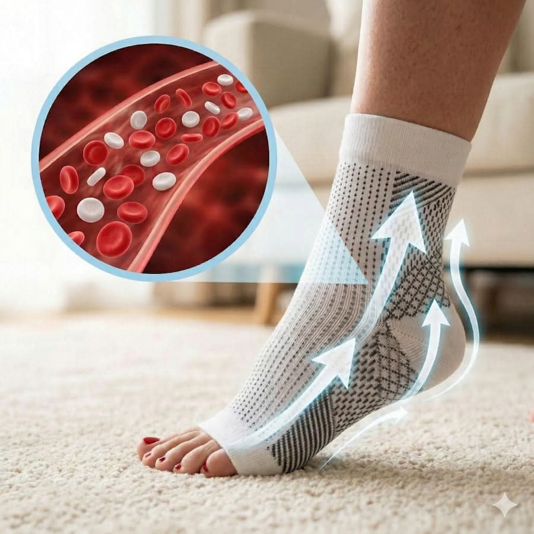 Lissée Paris™ | NeuroMarche | Chaussettes de Compression Apaisantes