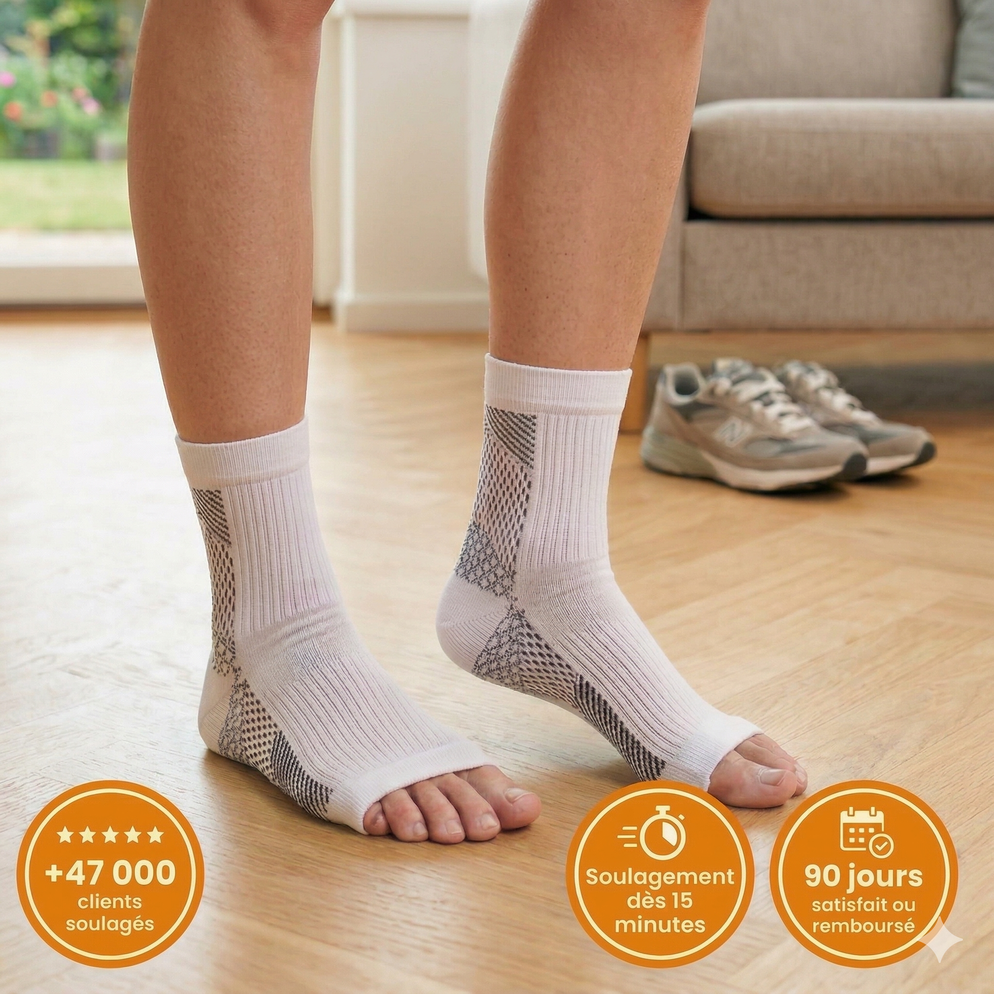 Lissée Paris™ | NeuroMarche | Chaussettes de Compression Apaisantes