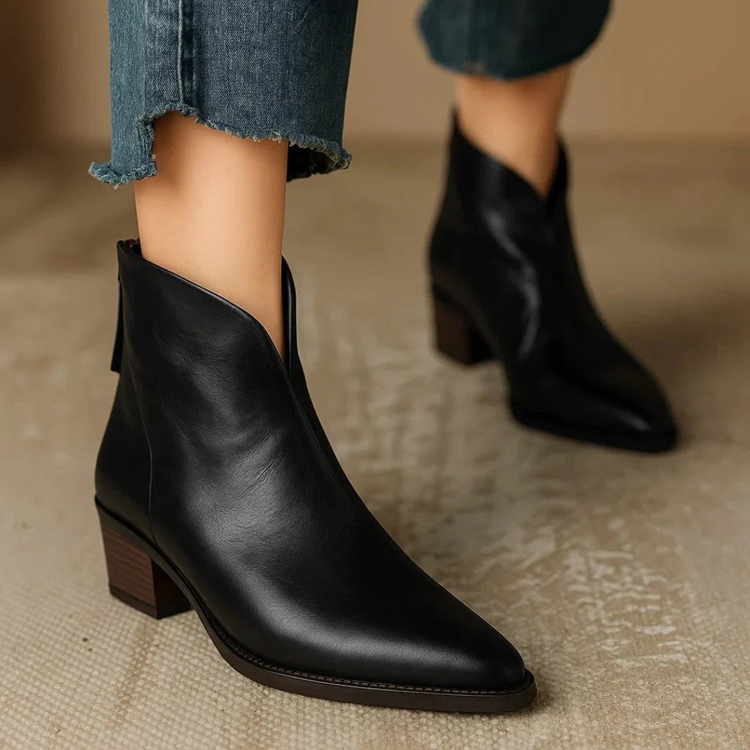 Lissée Paris™ | Viela | Bottines Orthopédiques en Cuir ⏐ Édition Premium