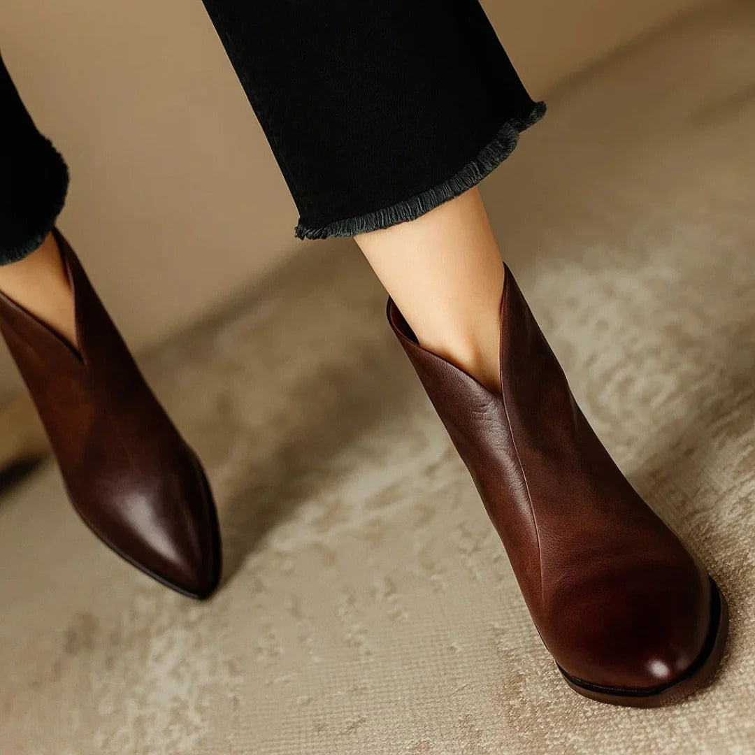 Lissée Paris™ | Viela | Bottines Orthopédiques en Cuir ⏐ Édition Premium