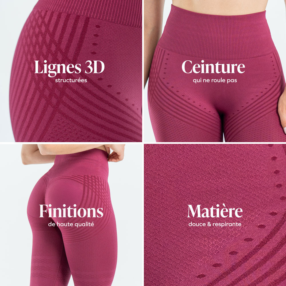 Legging 3D | Bordeaux