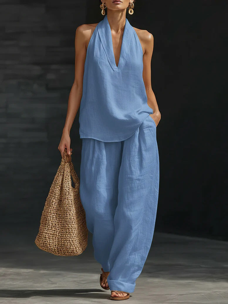 Lissée Paris Clémence ensemble bleu studio