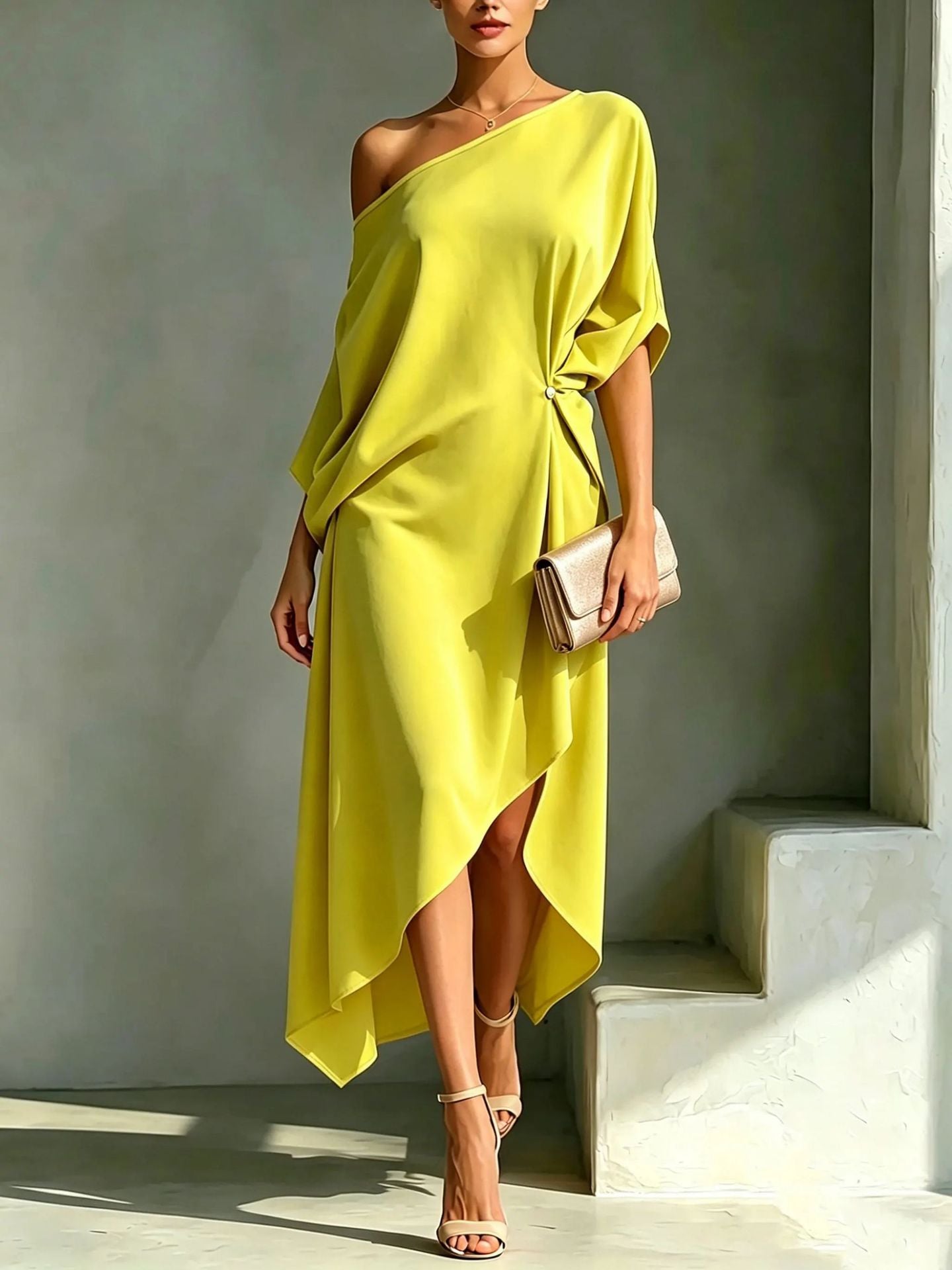 Lissée Paris™ | Zoe | Robe élégante asymétrique