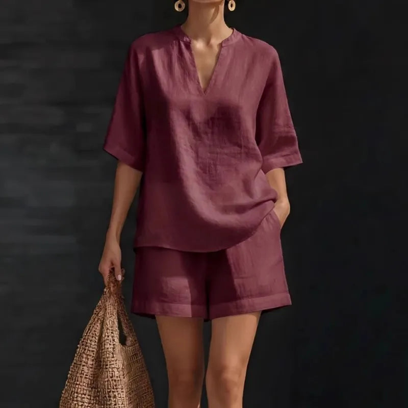 Lissée Paris™ | Anaïs | Ensemble Lin Estival Décontracté