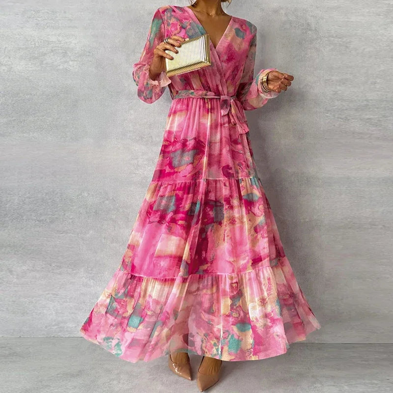 Lissée Paris™ | Sophie | Robe élégante à imprimé fleuri