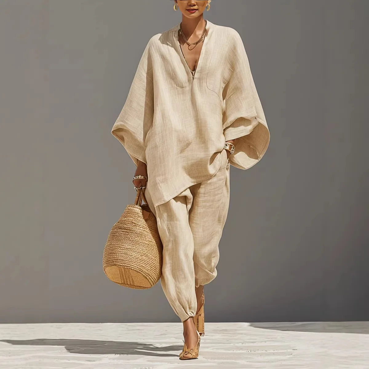 Lissée Paris™ | Delphine | Ensemble Lin Fluide