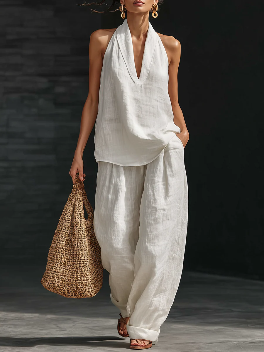 Lissée Paris Clémence ensemble blanc studio