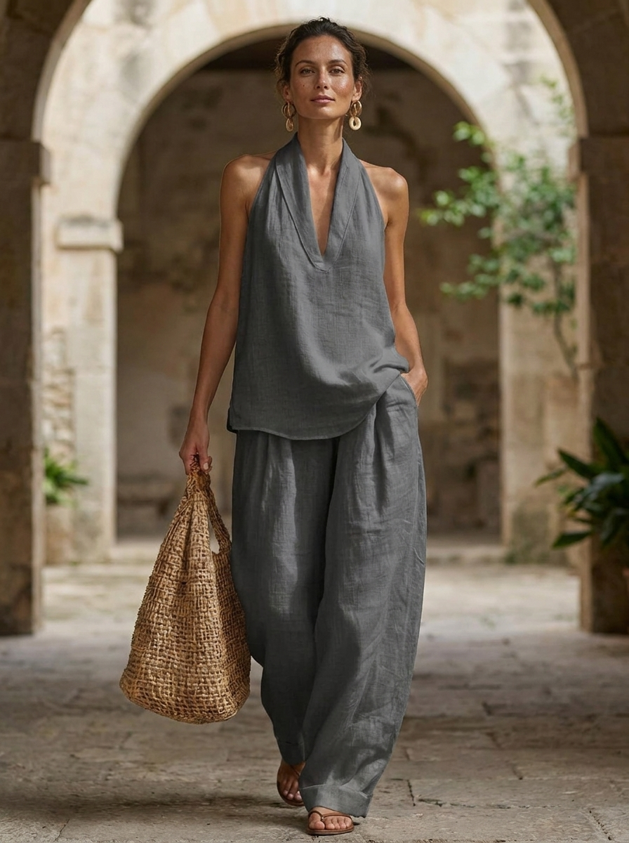 Lissée Paris Clémence ensemble gris front