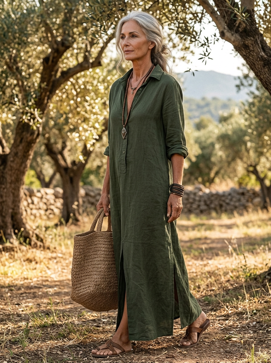 Lissée Paris Céline robe verte zijkant