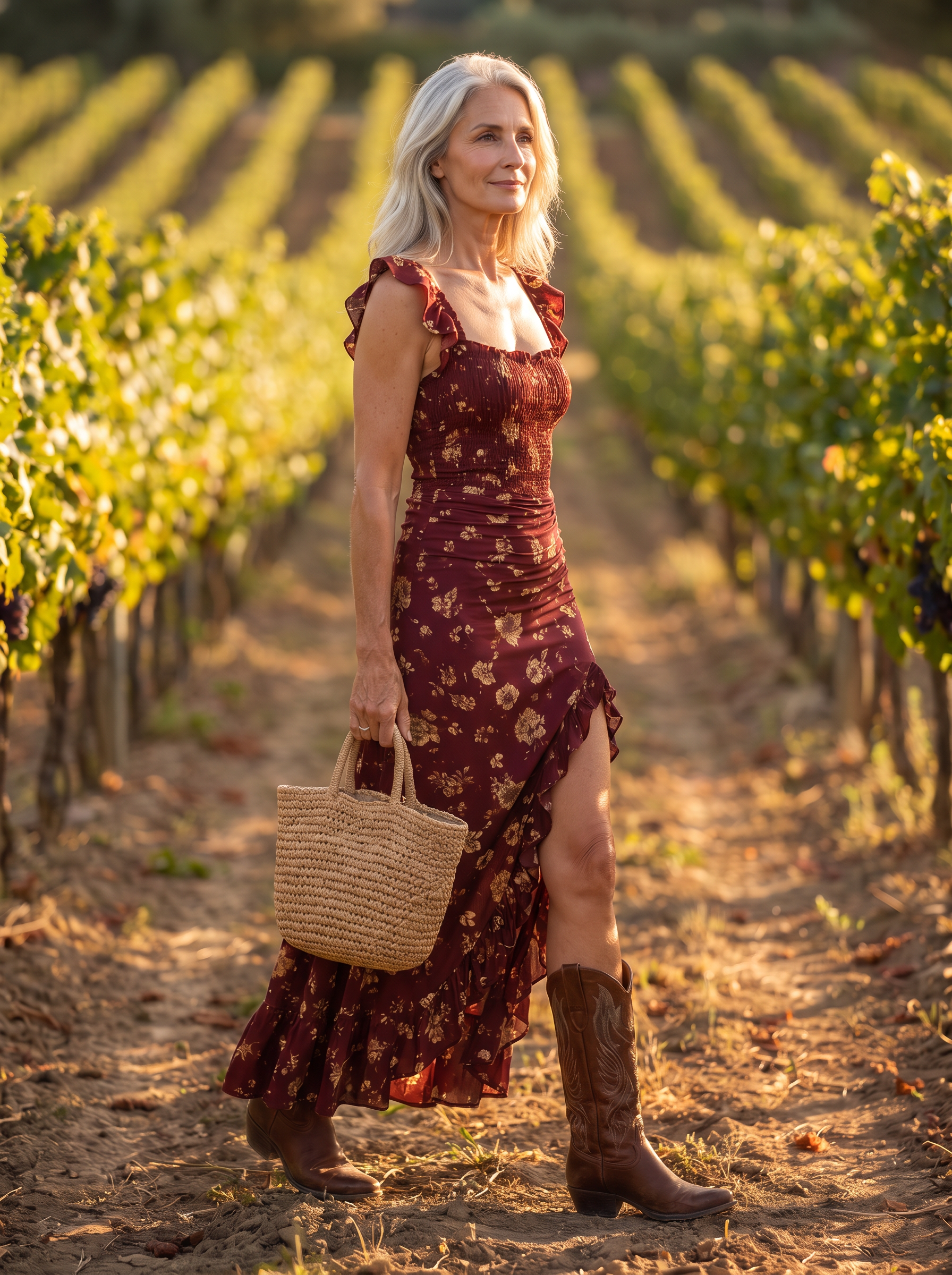 Lissée Paris Zara robe bordeaux zijkant