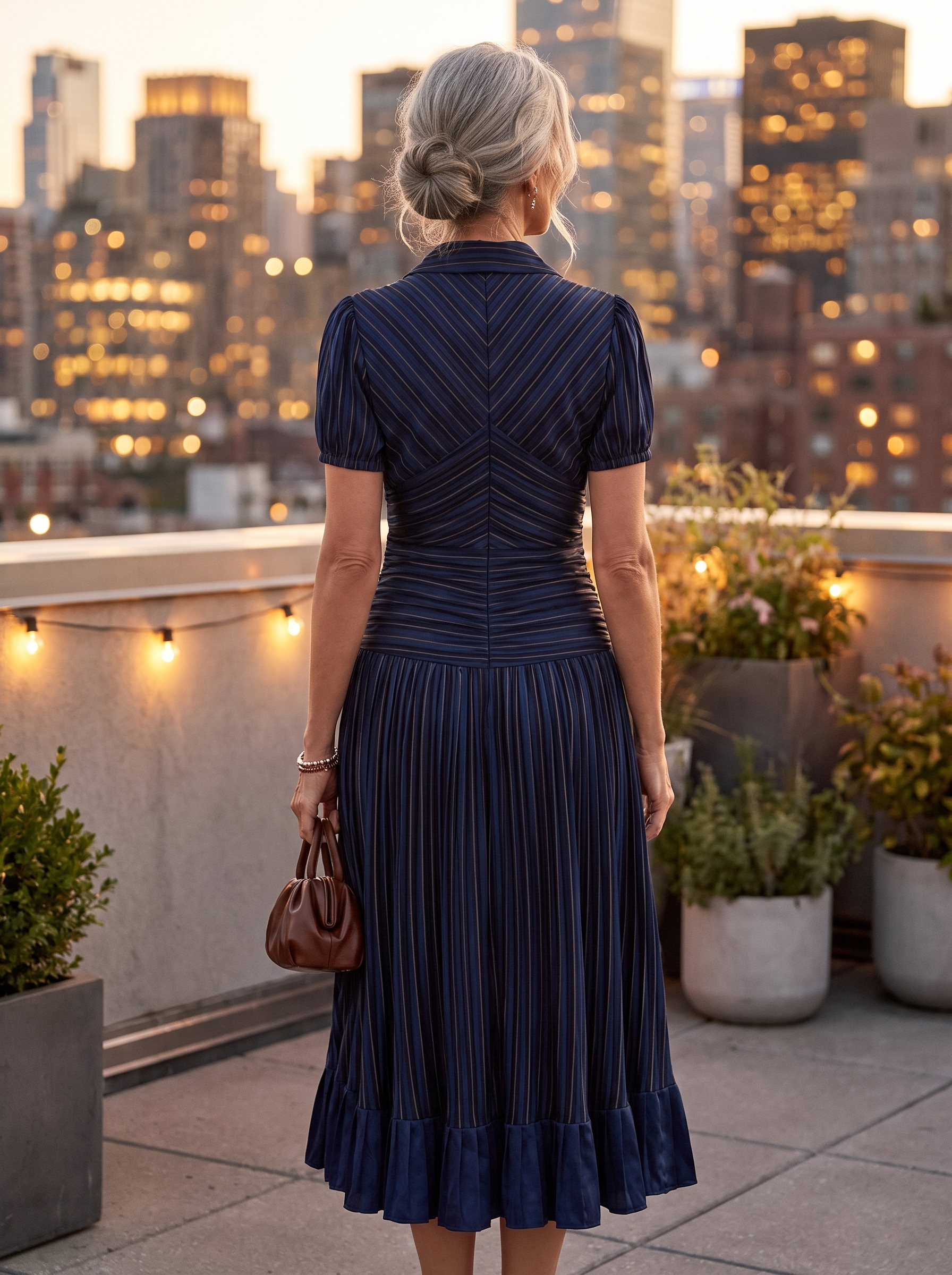 Lissée Paris Adriana robe bleu foncé rug