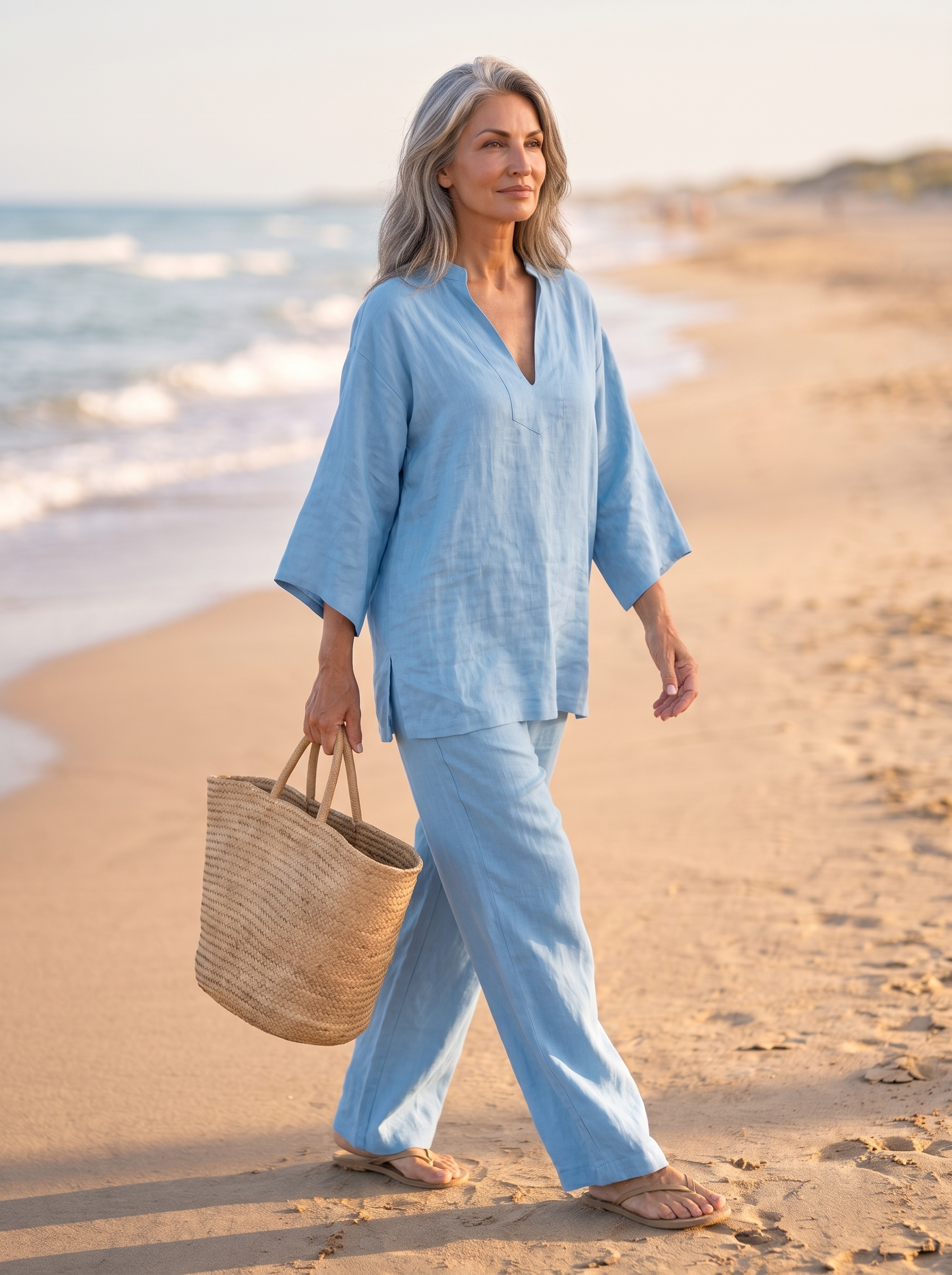 Lissée Paris Delphine ensemble bleu clair zijkant