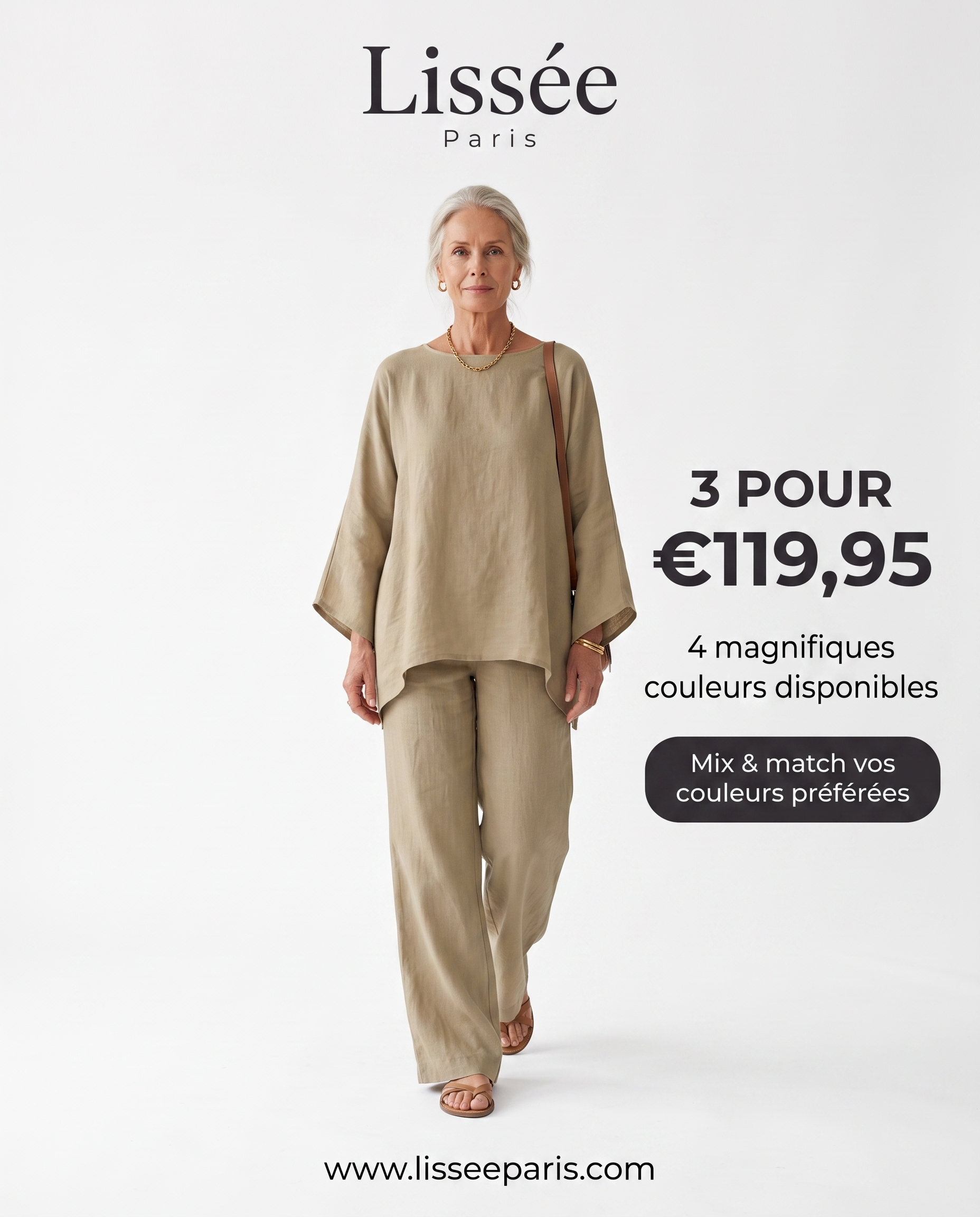 Lissée Paris Christine format 2 kaki