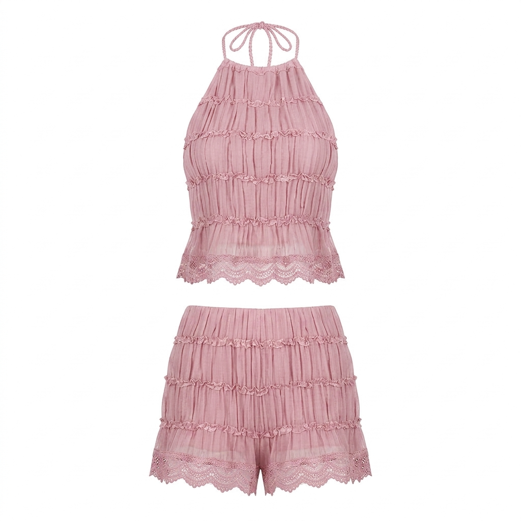 Lissée Paris™ | Isabeau | Ensemble Halter Froufrou