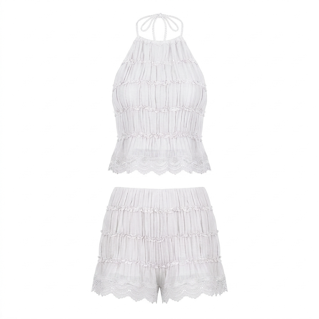 Lissée Paris™ | Isabeau | Ensemble Halter Froufrou