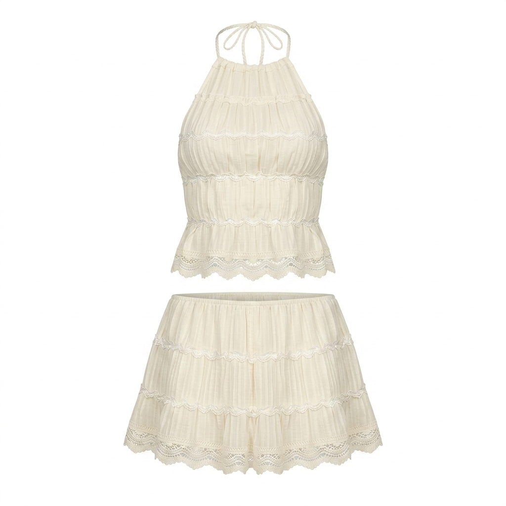 Lissée Paris™ | Isabeau | Ensemble Halter Froufrou