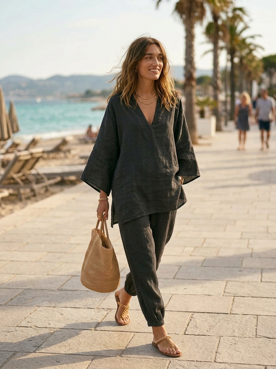 Lissée Paris™ | Delphine | Ensemble Lin Fluide