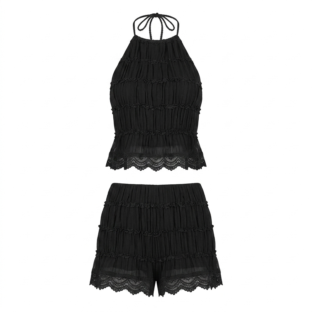 Lissée Paris™ | Isabeau | Ensemble Halter Froufrou