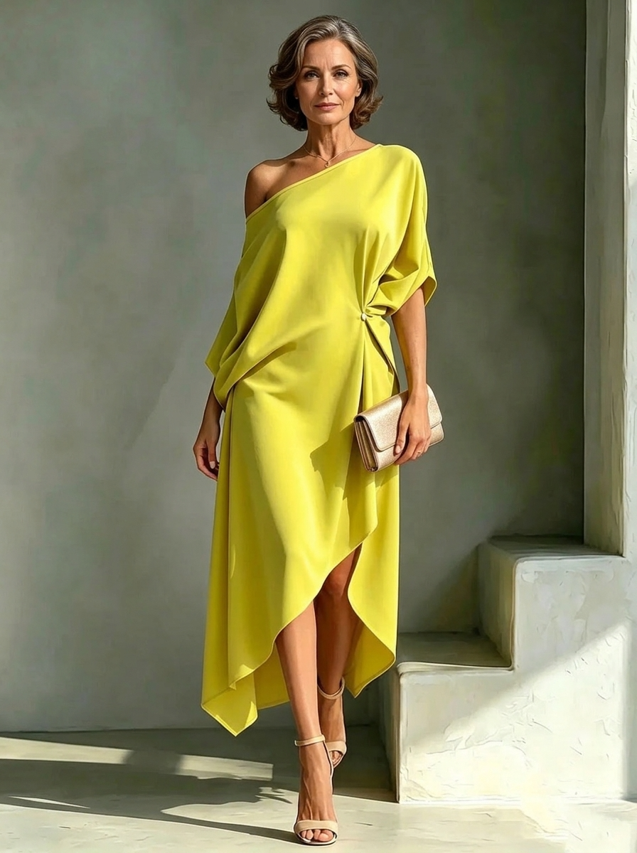 Lissée Paris™ | Zoe | Robe élégante asymétrique